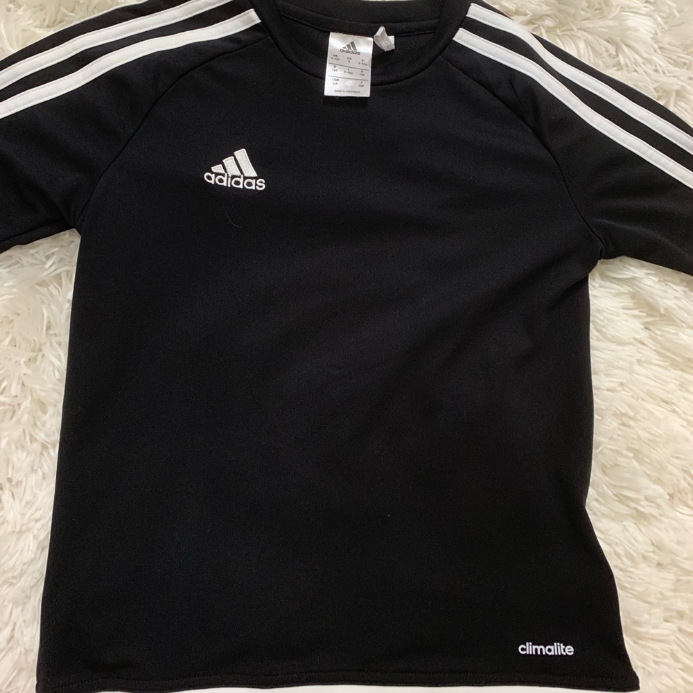 Adidas brand new blacks and white kids T-shirt